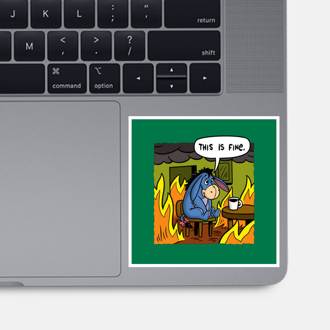 Stuffed Donkey Is Fine-None-Glossy-Sticker-Barbadifuoco