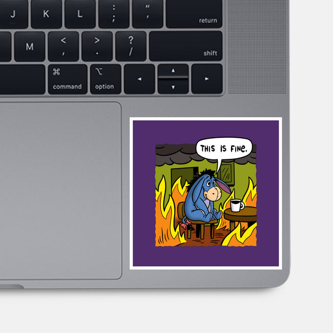 Stuffed Donkey Is Fine-None-Glossy-Sticker-Barbadifuoco