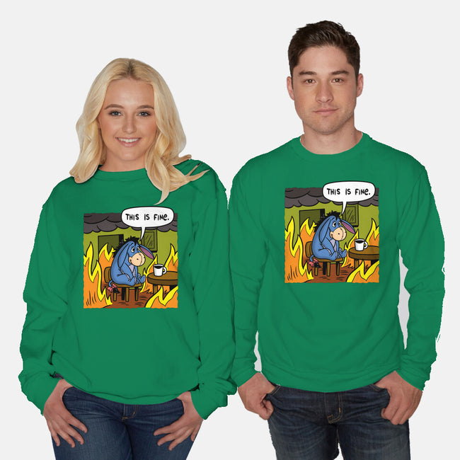 Stuffed Donkey Is Fine-Unisex-Crew Neck-Sweatshirt-Barbadifuoco