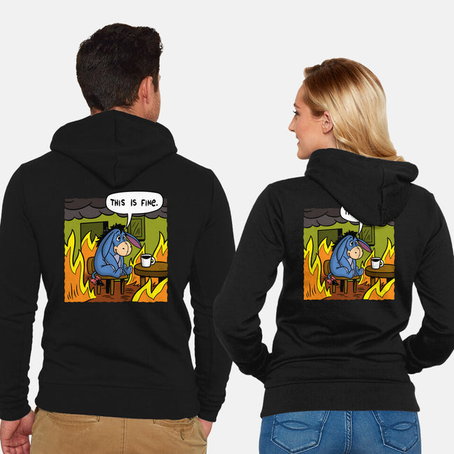 Stuffed Donkey Is Fine-Unisex-Zip-Up-Sweatshirt-Barbadifuoco