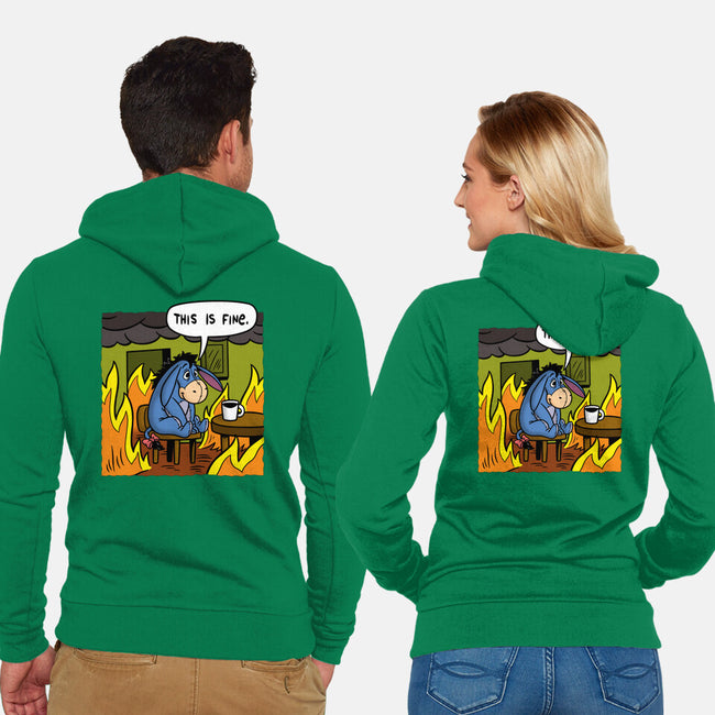 Stuffed Donkey Is Fine-Unisex-Zip-Up-Sweatshirt-Barbadifuoco