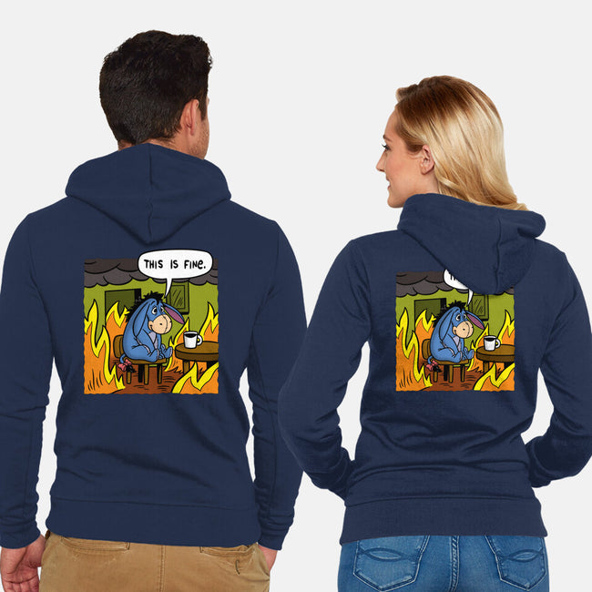Stuffed Donkey Is Fine-Unisex-Zip-Up-Sweatshirt-Barbadifuoco