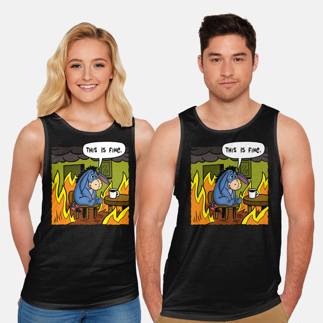 Stuffed Donkey Is Fine-Unisex-Basic-Tank-Barbadifuoco