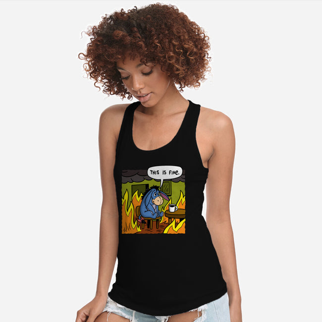 Stuffed Donkey Is Fine-Womens-Racerback-Tank-Barbadifuoco
