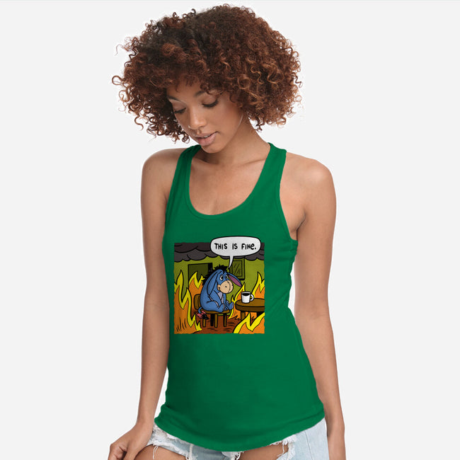 Stuffed Donkey Is Fine-Womens-Racerback-Tank-Barbadifuoco