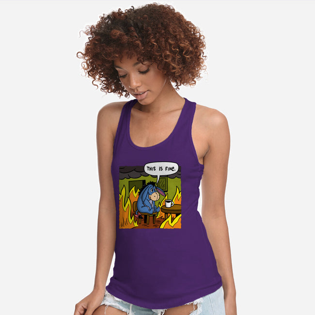 Stuffed Donkey Is Fine-Womens-Racerback-Tank-Barbadifuoco