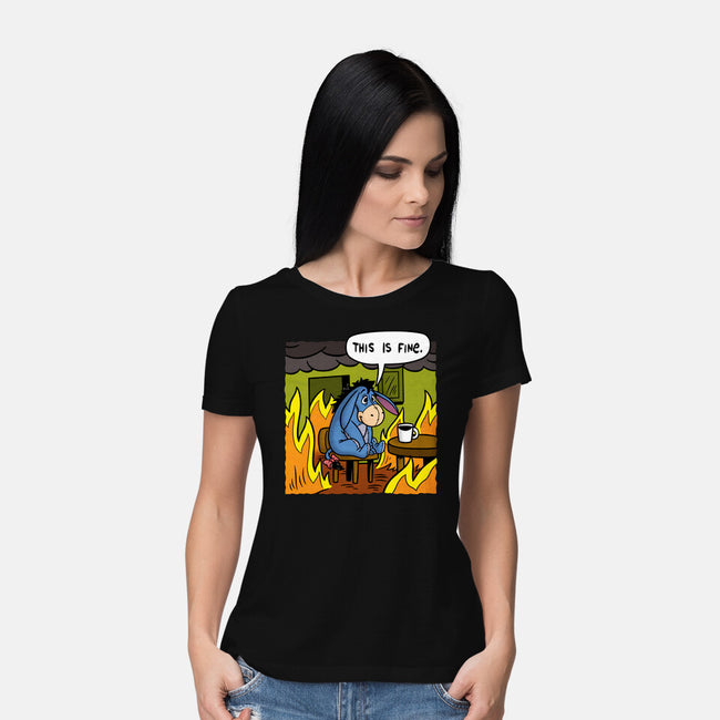 Stuffed Donkey Is Fine-Womens-Basic-Tee-Barbadifuoco
