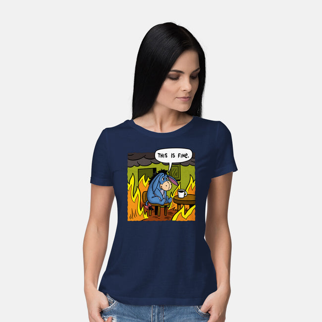 Stuffed Donkey Is Fine-Womens-Basic-Tee-Barbadifuoco