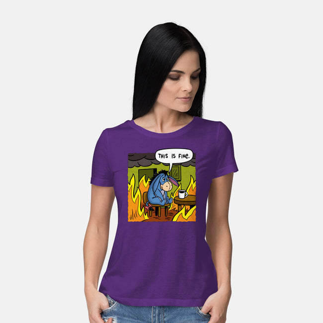 Stuffed Donkey Is Fine-Womens-Basic-Tee-Barbadifuoco