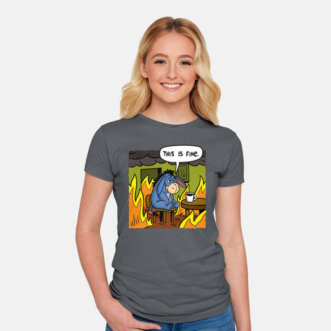 Stuffed Donkey Is Fine-Womens-Fitted-Tee-Barbadifuoco