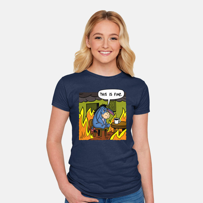 Stuffed Donkey Is Fine-Womens-Fitted-Tee-Barbadifuoco