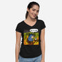 Stuffed Donkey Is Fine-Womens-V-Neck-Tee-Barbadifuoco
