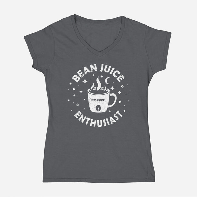 Bean Juice Enthusiast-Womens-V-Neck-Tee-erion_designs