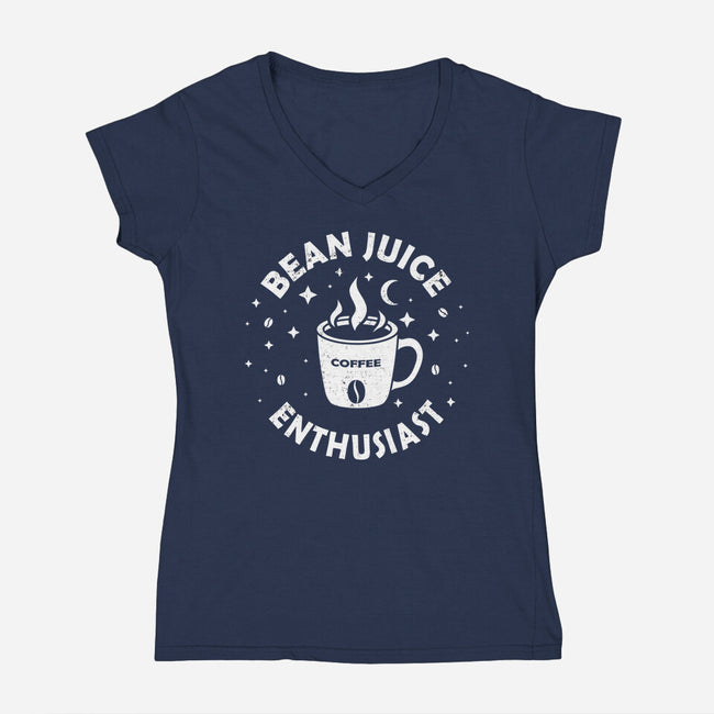 Bean Juice Enthusiast-Womens-V-Neck-Tee-erion_designs