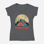 Campy-bara-Womens-V-Neck-Tee-erion_designs