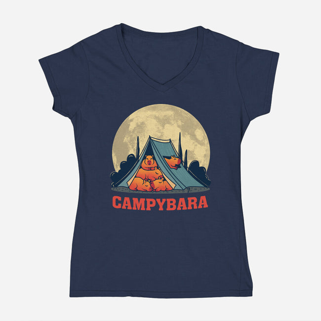 Campy-bara-Womens-V-Neck-Tee-erion_designs