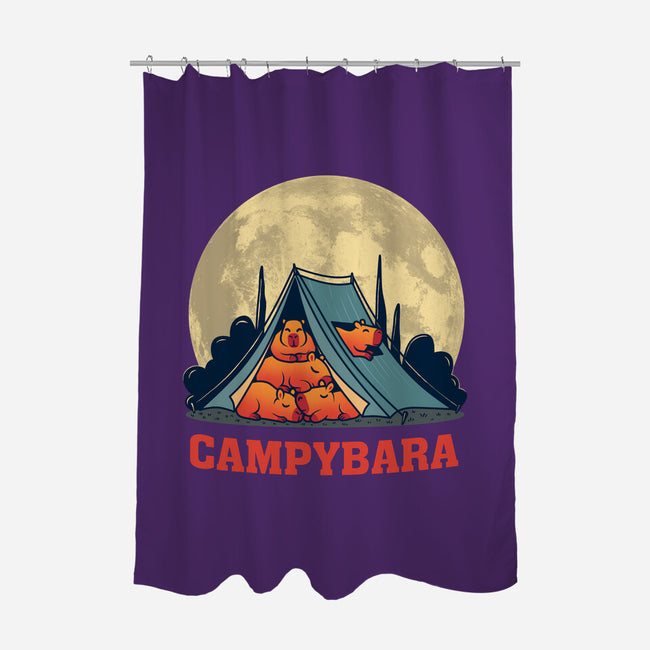 Campy-bara-None-Polyester-Shower Curtain-erion_designs