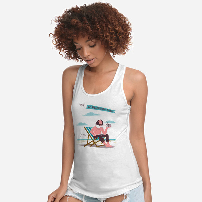 To Beach Or Not To Beach-Womens-Racerback-Tank-kharmazero