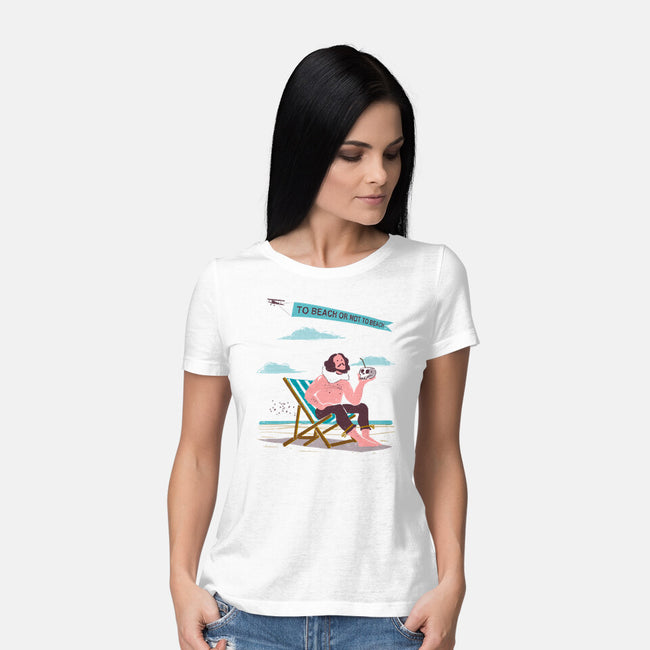To Beach Or Not To Beach-Womens-Basic-Tee-kharmazero