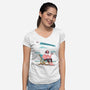 To Beach Or Not To Beach-Womens-V-Neck-Tee-kharmazero