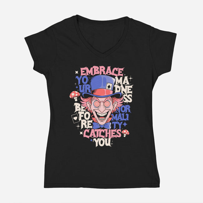 Embrace Your Madness-Womens-V-Neck-Tee-Eoli Studio