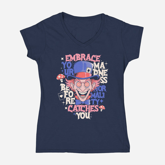 Embrace Your Madness-Womens-V-Neck-Tee-Eoli Studio
