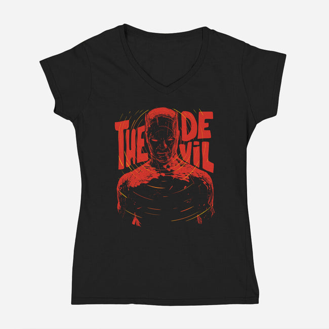 I See A City On Fire-Womens-V-Neck-Tee-kharmazero