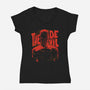I See A City On Fire-Womens-V-Neck-Tee-kharmazero
