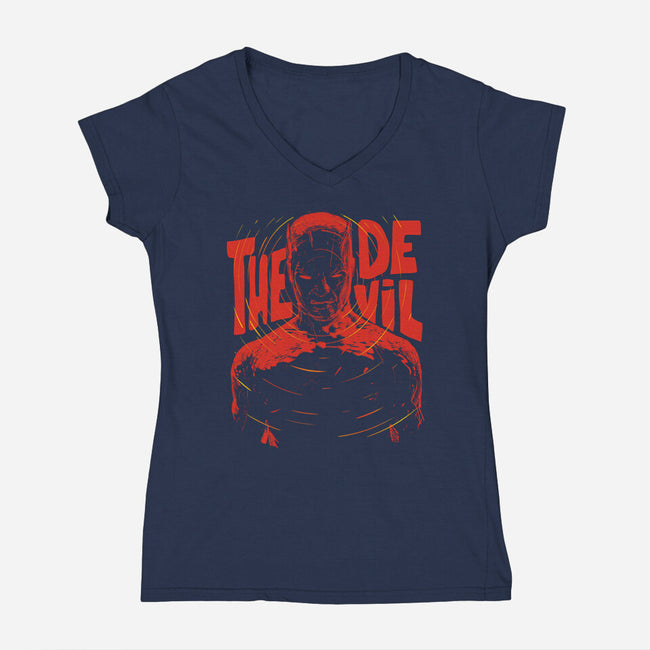I See A City On Fire-Womens-V-Neck-Tee-kharmazero