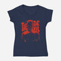 I See A City On Fire-Womens-V-Neck-Tee-kharmazero