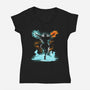 The Elemental Master-Womens-V-Neck-Tee-kharmazero