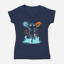 The Elemental Master-Womens-V-Neck-Tee-kharmazero