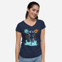 The Elemental Master-Womens-V-Neck-Tee-kharmazero