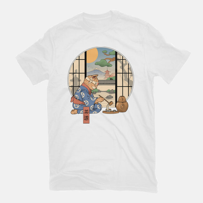 Tea Cat Ceremony-Womens-Fitted-Tee-vp021
