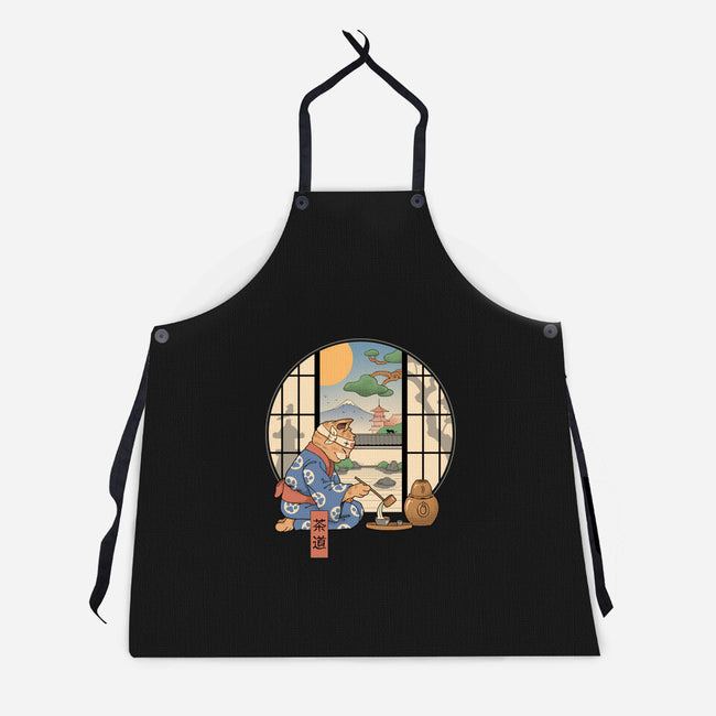 Tea Cat Ceremony-Unisex-Kitchen-Apron-vp021