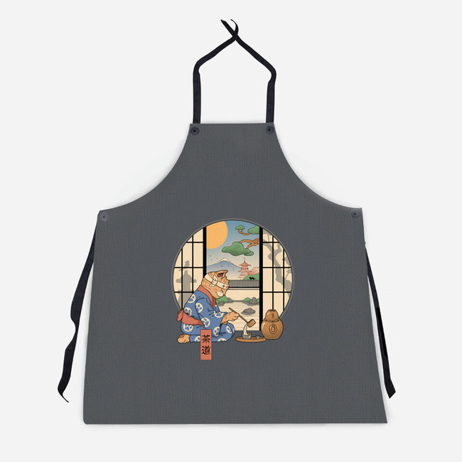 Tea Cat Ceremony-Unisex-Kitchen-Apron-vp021