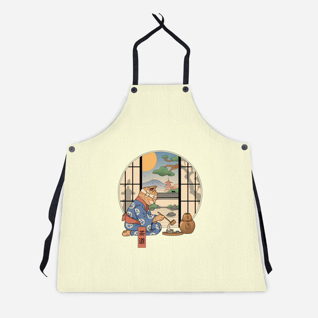 Tea Cat Ceremony-Unisex-Kitchen-Apron-vp021