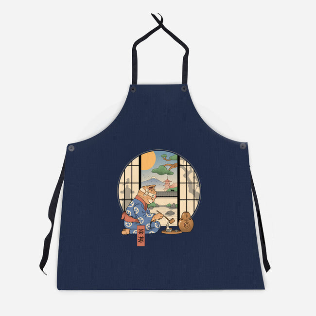 Tea Cat Ceremony-Unisex-Kitchen-Apron-vp021