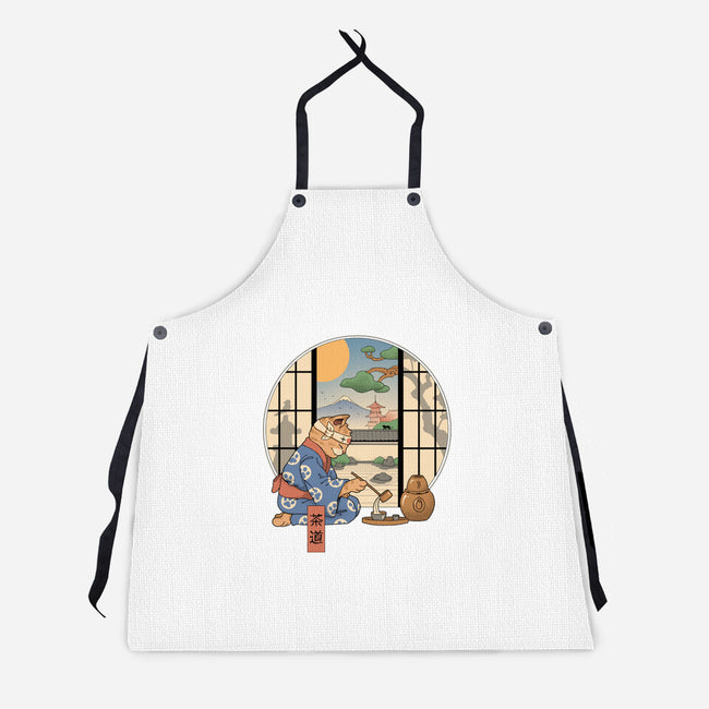 Tea Cat Ceremony-Unisex-Kitchen-Apron-vp021