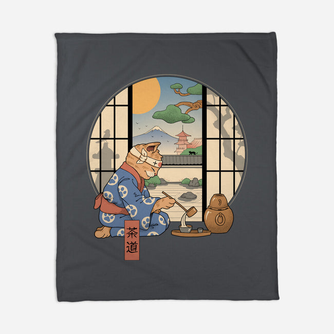 Tea Cat Ceremony-None-Fleece-Blanket-vp021