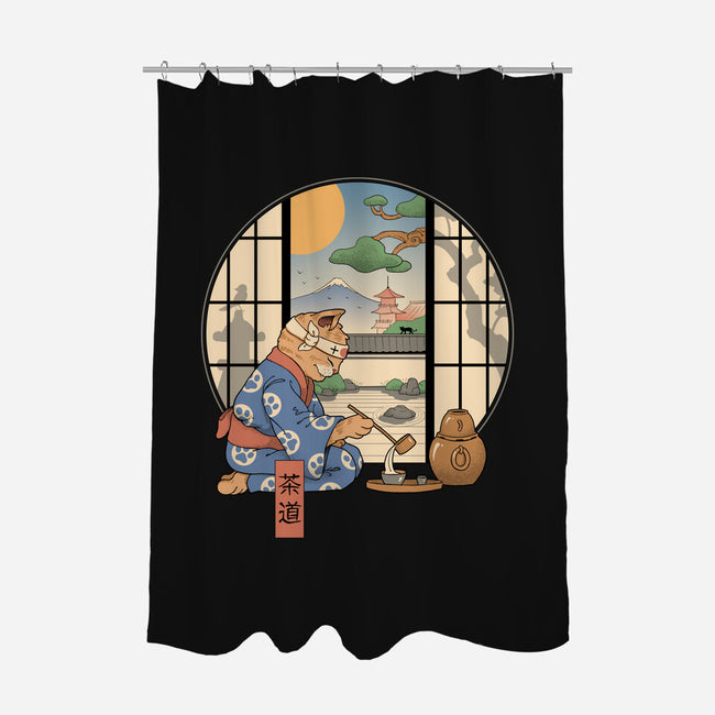 Tea Cat Ceremony-None-Polyester-Shower Curtain-vp021