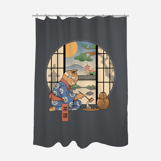 Tea Cat Ceremony-None-Polyester-Shower Curtain-vp021