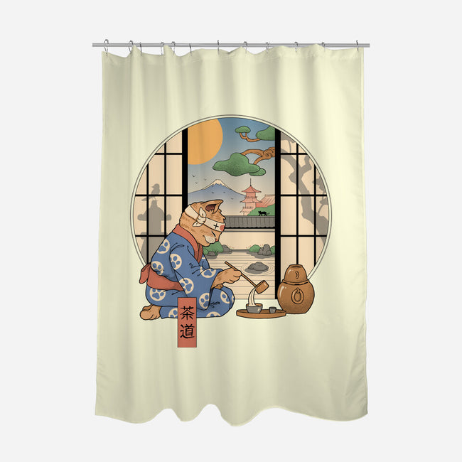 Tea Cat Ceremony-None-Polyester-Shower Curtain-vp021