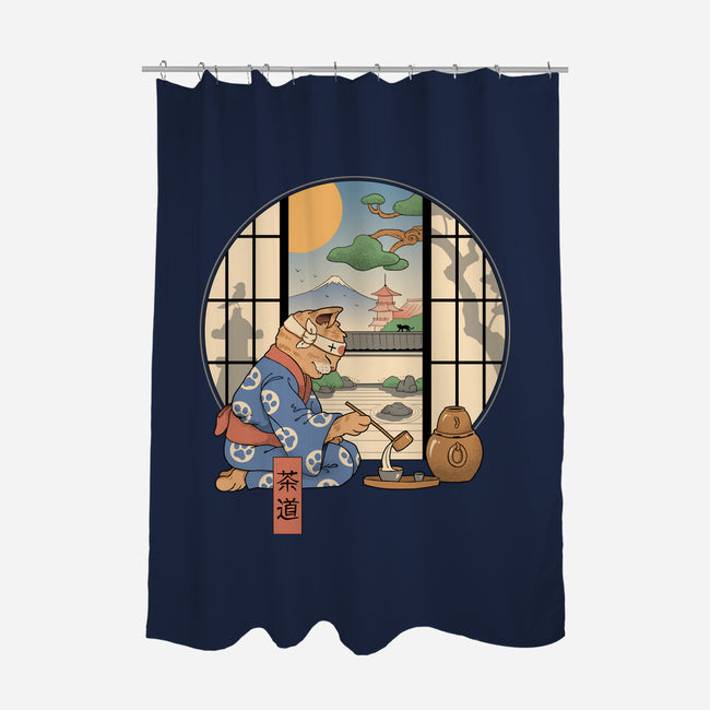 Tea Cat Ceremony-None-Polyester-Shower Curtain-vp021
