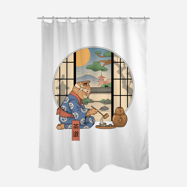 Tea Cat Ceremony-None-Polyester-Shower Curtain-vp021