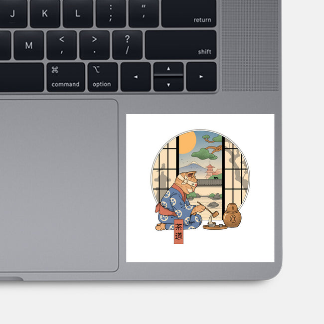 Tea Cat Ceremony-None-Glossy-Sticker-vp021