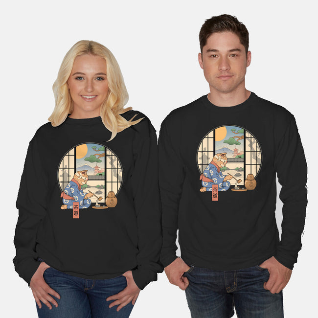 Tea Cat Ceremony-Unisex-Crew Neck-Sweatshirt-vp021