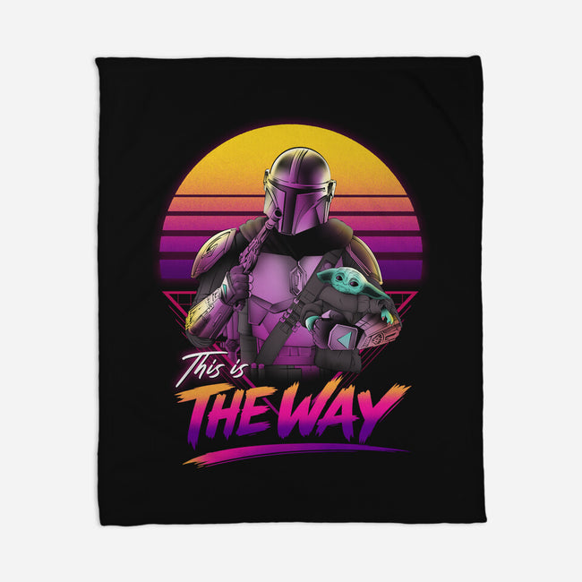 Bounty Hunter In Retro-None-Fleece-Blanket-ddjvigo
