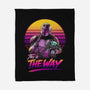 Bounty Hunter In Retro-None-Fleece-Blanket-ddjvigo