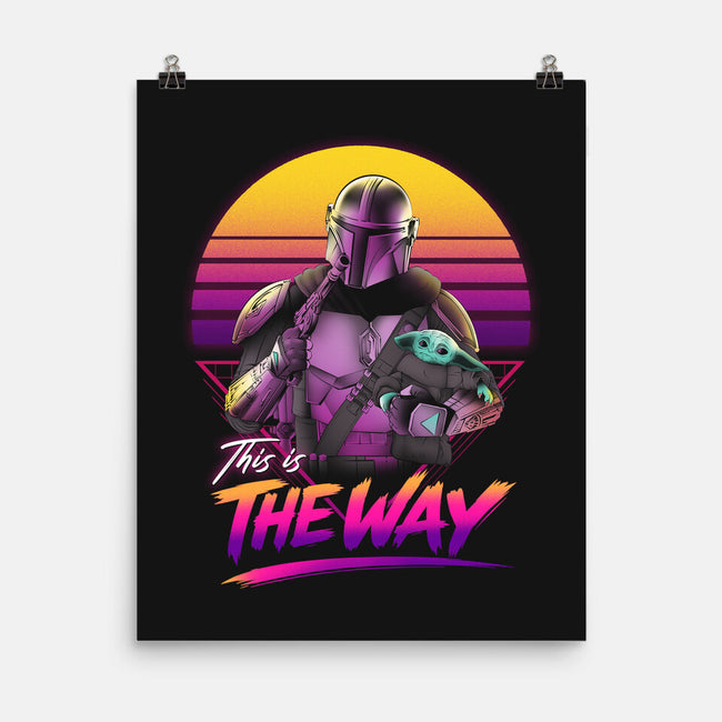 Bounty Hunter In Retro-None-Matte-Poster-ddjvigo